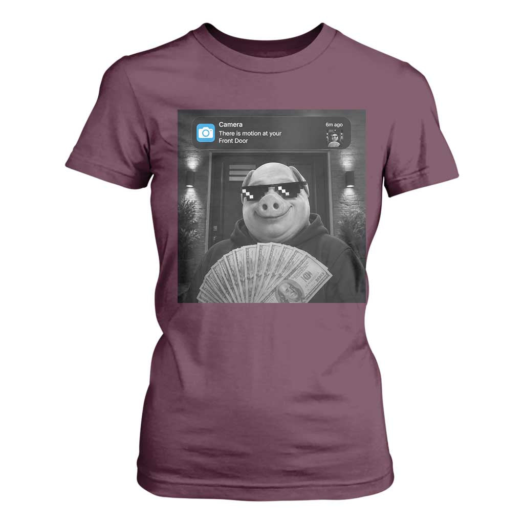 John Pork Meme T Shirt For Women There Is Motion At Your Front Door Funny Brainrot