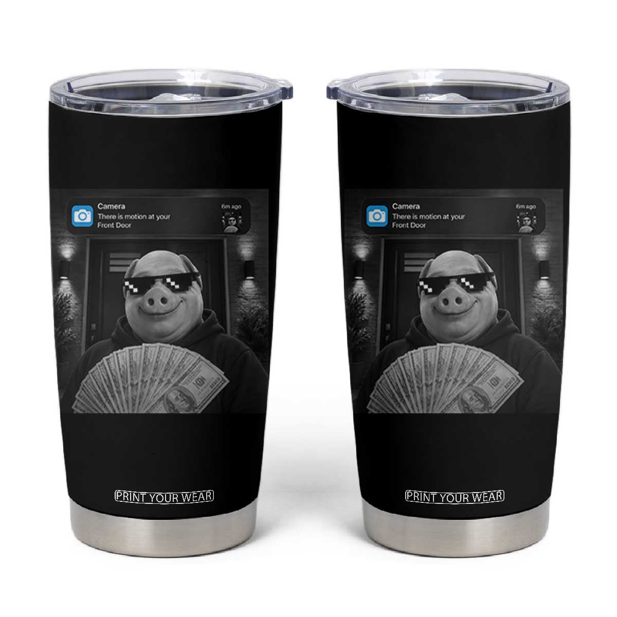 John Pork Meme Tumbler Cup There Is Motion At Your Front Door Funny Brainrot