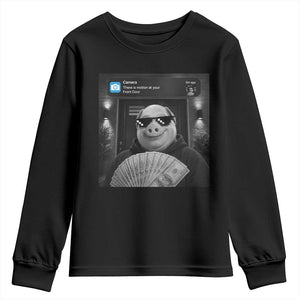 John Pork Meme Youth Sweatshirt There Is Motion At Your Front Door Funny Brainrot