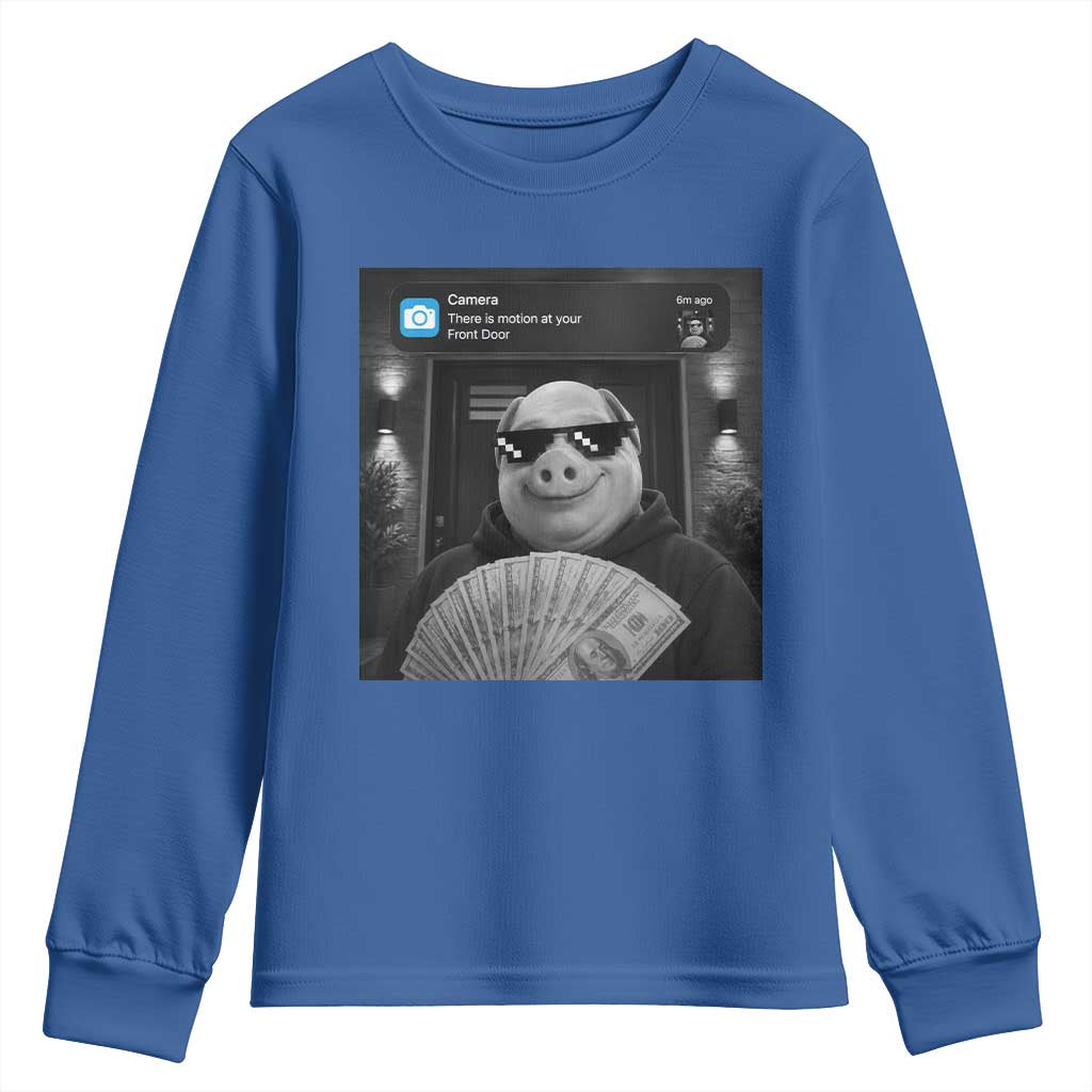 John Pork Meme Youth Sweatshirt There Is Motion At Your Front Door Funny Brainrot