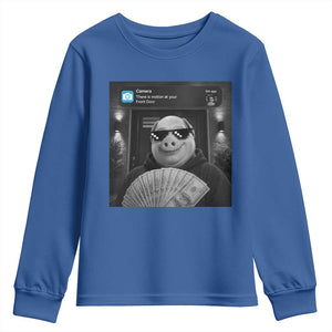 John Pork Meme Youth Sweatshirt There Is Motion At Your Front Door Funny Brainrot