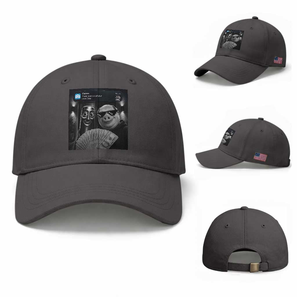 Tung Tung Tung Sahur John Pork Meme Brainrot Baseball Cap There Is Motion At Your Front Door