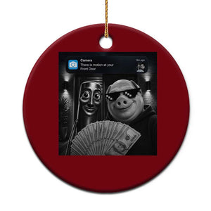 Tung Tung Tung Sahur John Pork Meme Brainrot Ceramic Ornament There Is Motion At Your Front Door