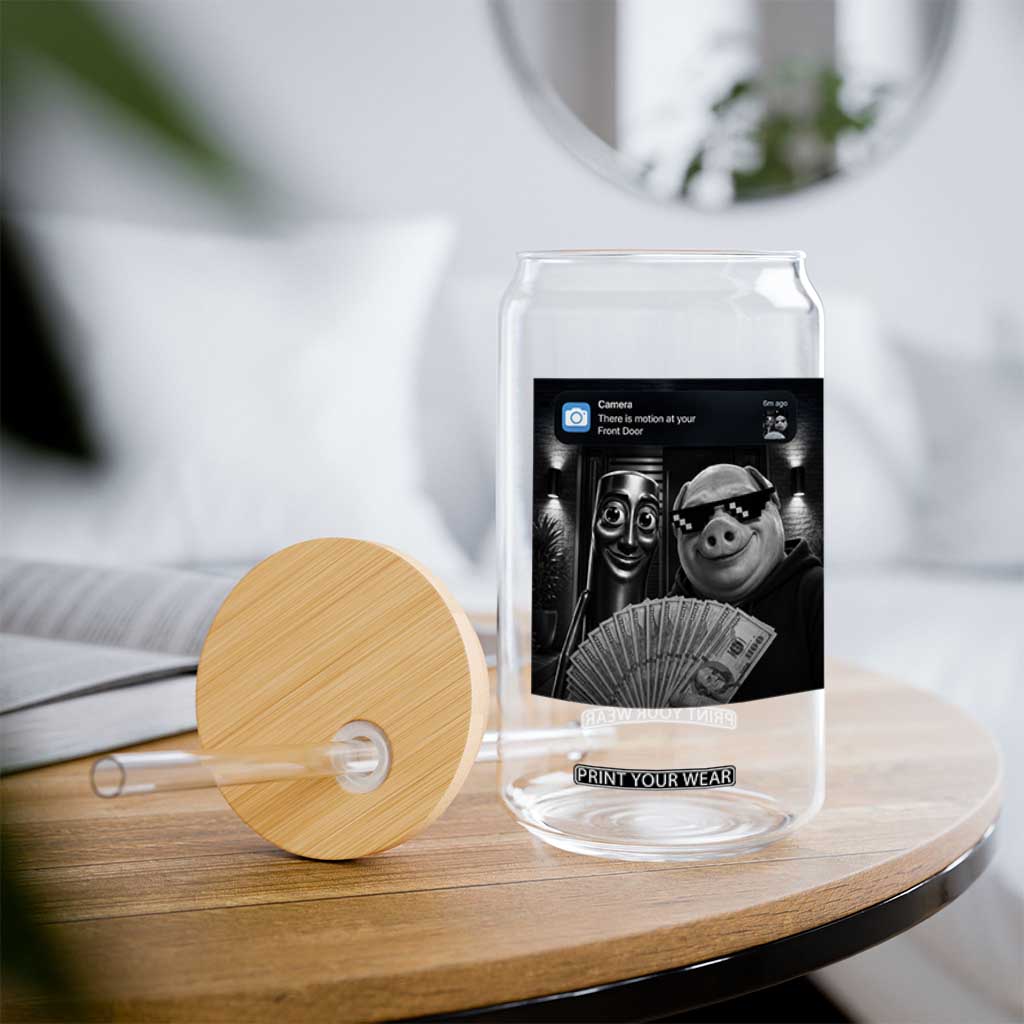 Tung Tung Tung Sahur John Pork Meme Brainrot Glass Can There Is Motion At Your Front Door