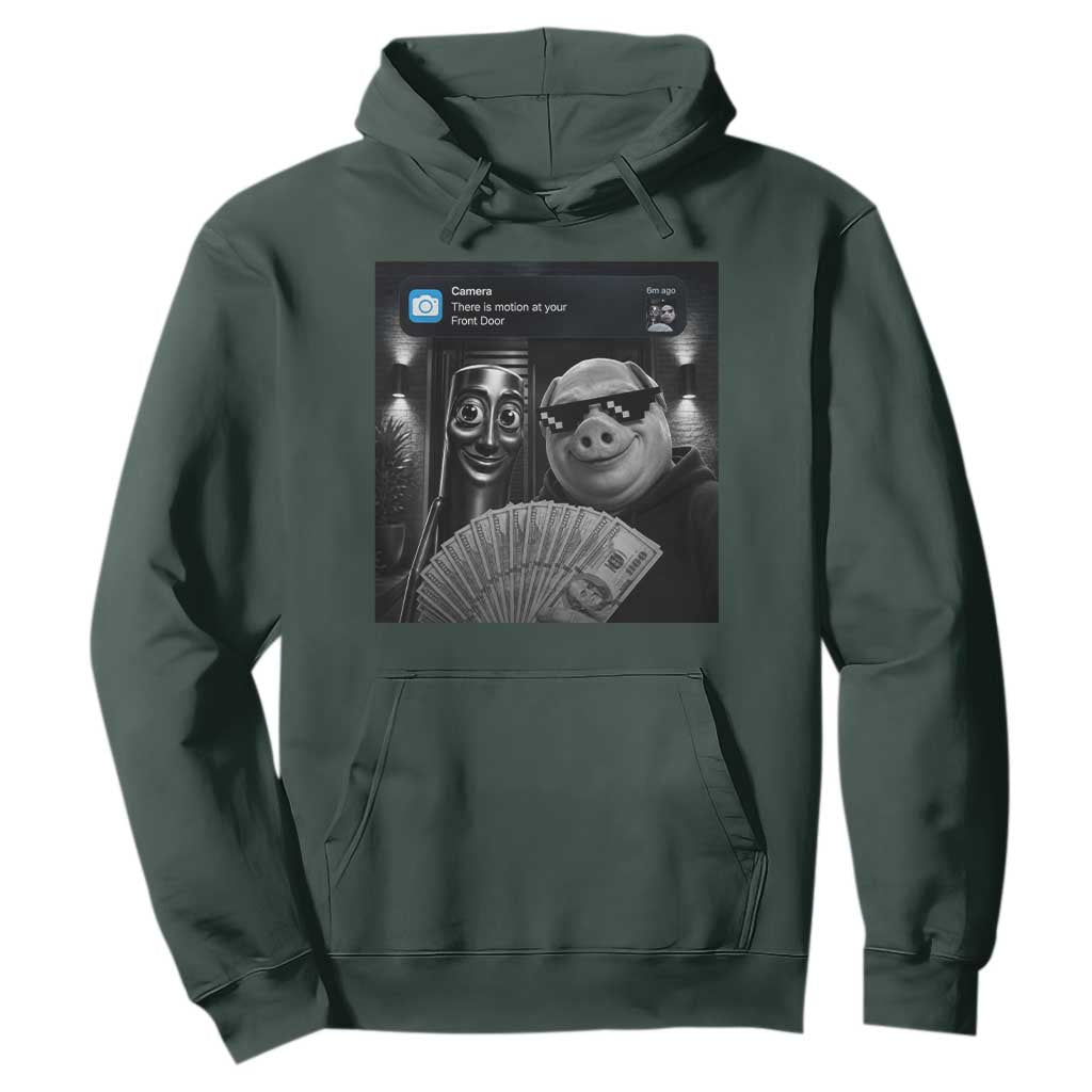Tung Tung Tung Sahur John Pork Meme Brainrot Hoodie There Is Motion At Your Front Door