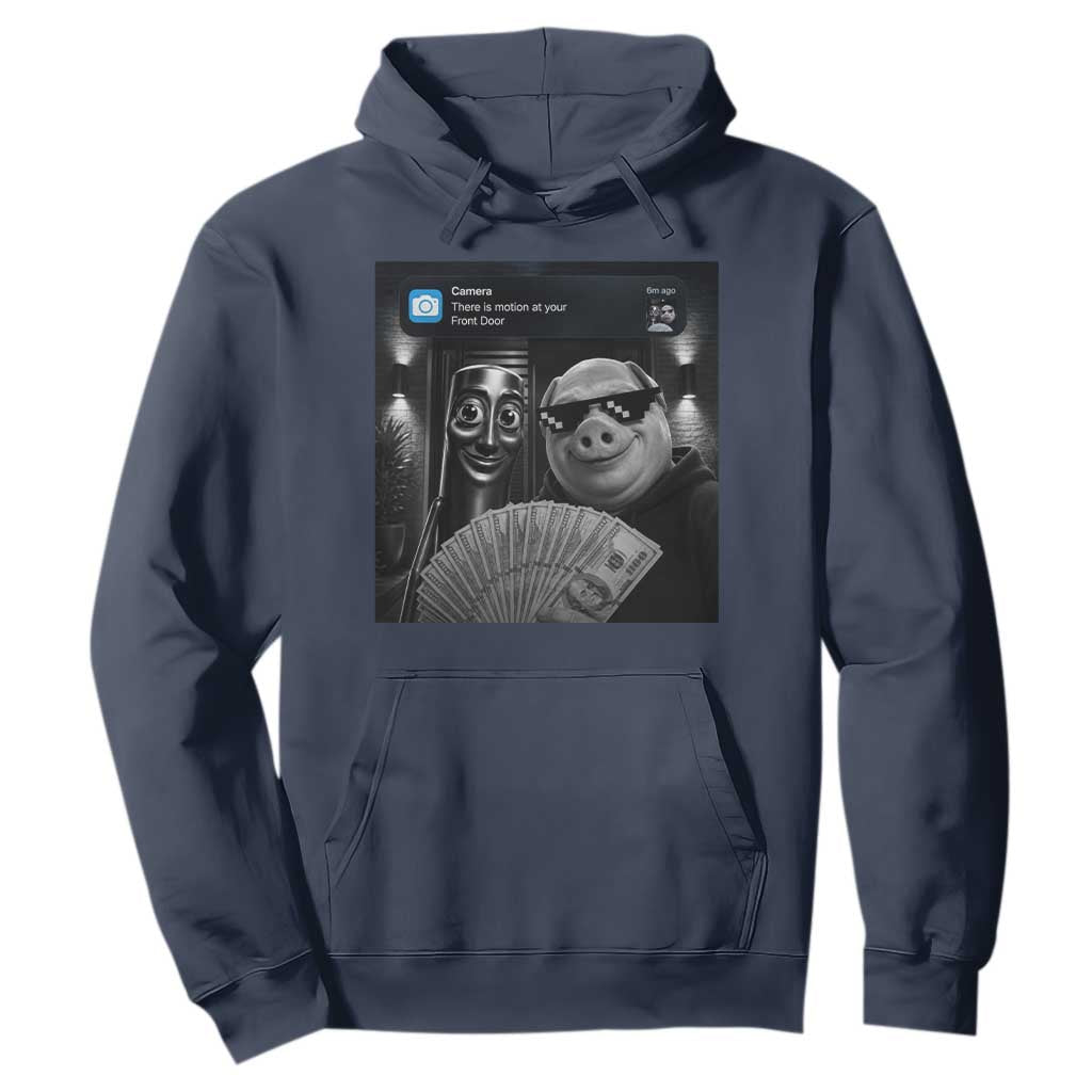 Tung Tung Tung Sahur John Pork Meme Brainrot Hoodie There Is Motion At Your Front Door