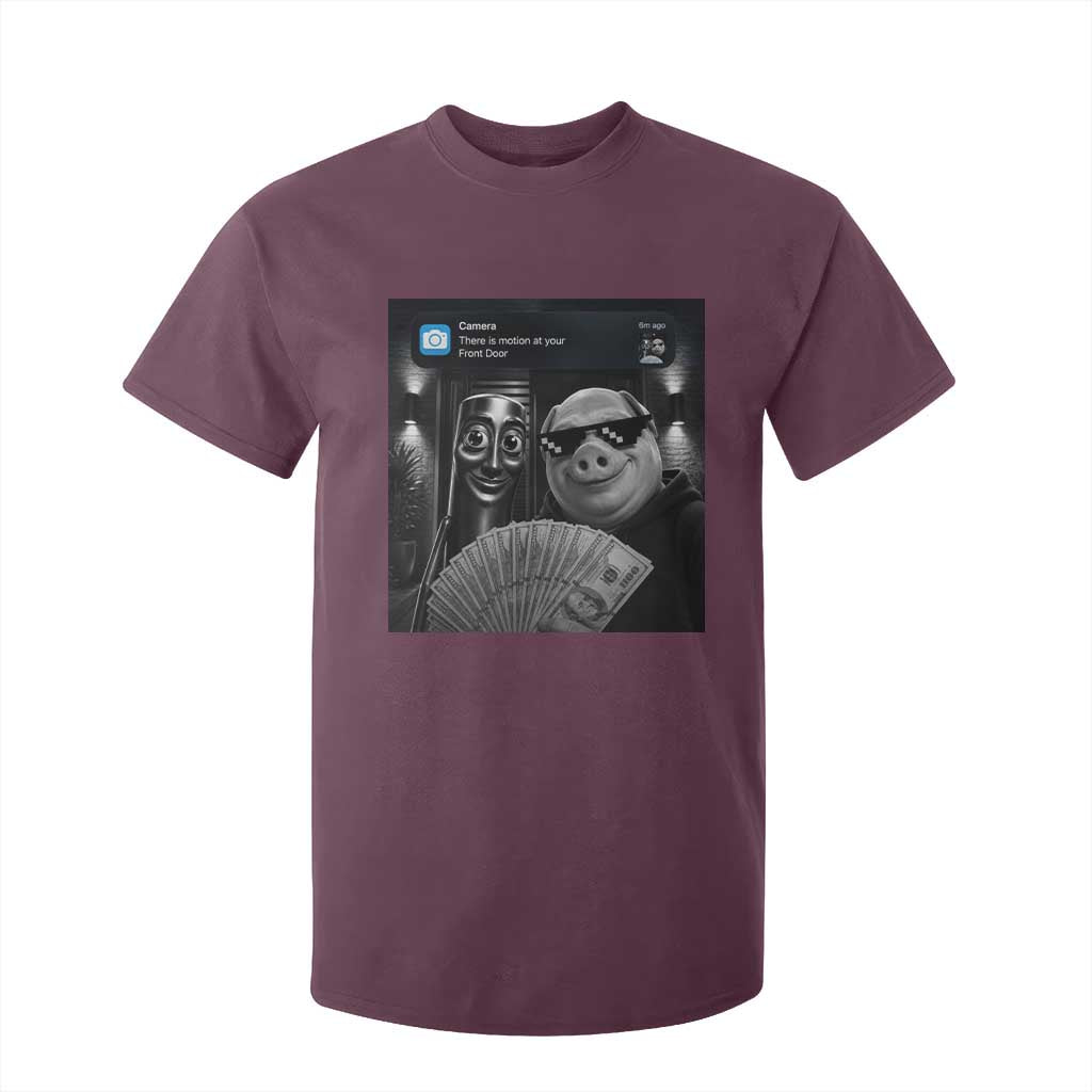 Tung Tung Tung Sahur John Pork Meme Brainrot T Shirt For Kid There Is Motion At Your Front Door