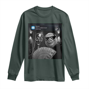Tung Tung Tung Sahur John Pork Meme Brainrot Long Sleeve Shirt There Is Motion At Your Front Door