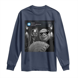 Tung Tung Tung Sahur John Pork Meme Brainrot Long Sleeve Shirt There Is Motion At Your Front Door