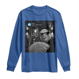 Tung Tung Tung Sahur John Pork Meme Brainrot Long Sleeve Shirt There Is Motion At Your Front Door