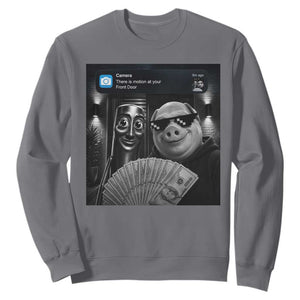 Tung Tung Tung Sahur John Pork Meme Brainrot Sweatshirt There Is Motion At Your Front Door