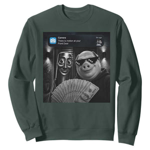 Tung Tung Tung Sahur John Pork Meme Brainrot Sweatshirt There Is Motion At Your Front Door