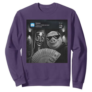 Tung Tung Tung Sahur John Pork Meme Brainrot Sweatshirt There Is Motion At Your Front Door