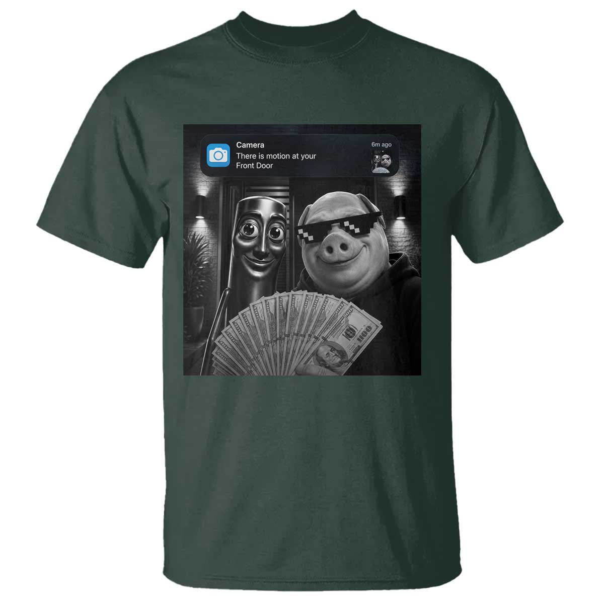 Tung Tung Tung Sahur John Pork Meme Brainrot T Shirt There Is Motion At Your Front Door