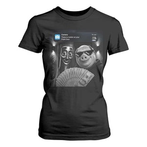 Tung Tung Tung Sahur John Pork Meme Brainrot T Shirt For Women There Is Motion At Your Front Door