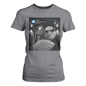 Tung Tung Tung Sahur John Pork Meme Brainrot T Shirt For Women There Is Motion At Your Front Door