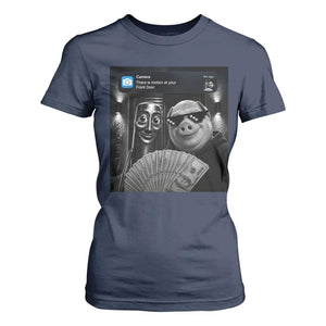 Tung Tung Tung Sahur John Pork Meme Brainrot T Shirt For Women There Is Motion At Your Front Door