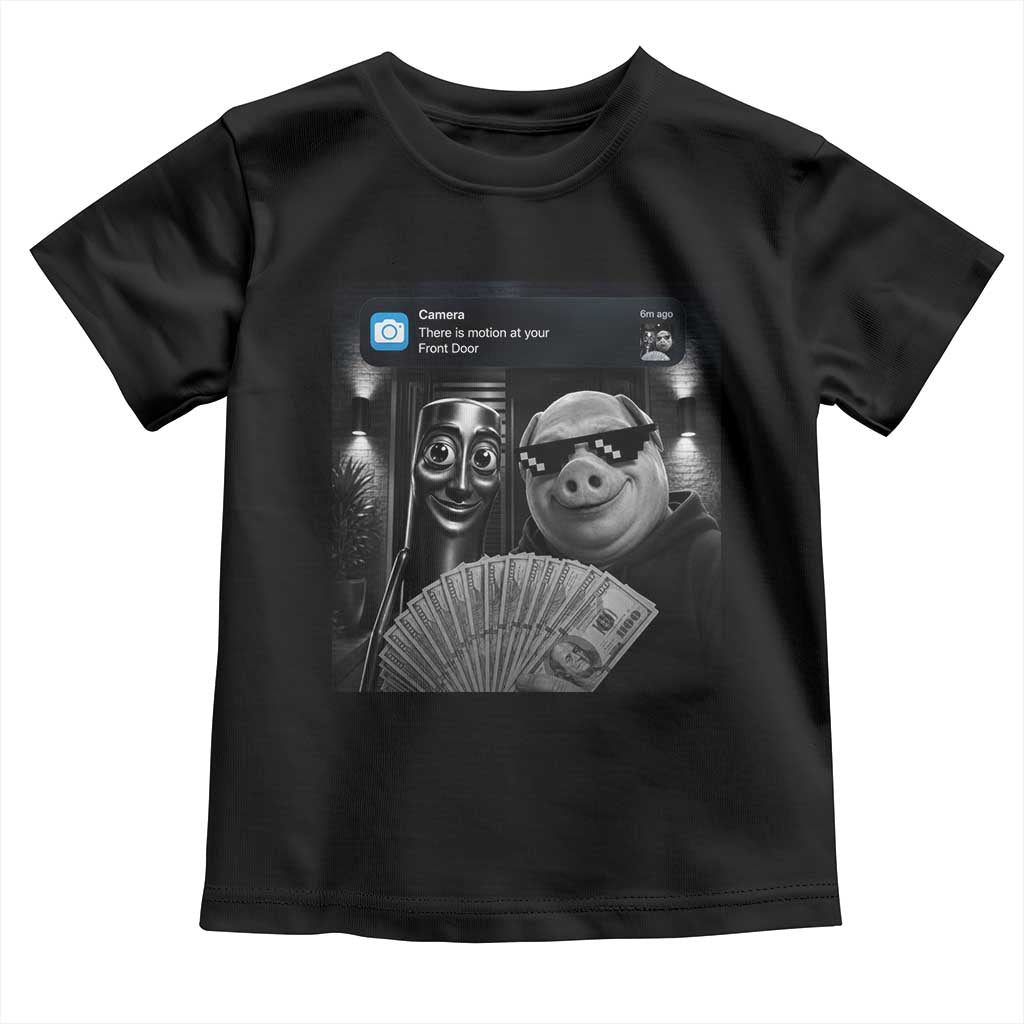 Tung Tung Tung Sahur John Pork Meme Brainrot Toddler T Shirt There Is Motion At Your Front Door TS10 Black Print Your Wear