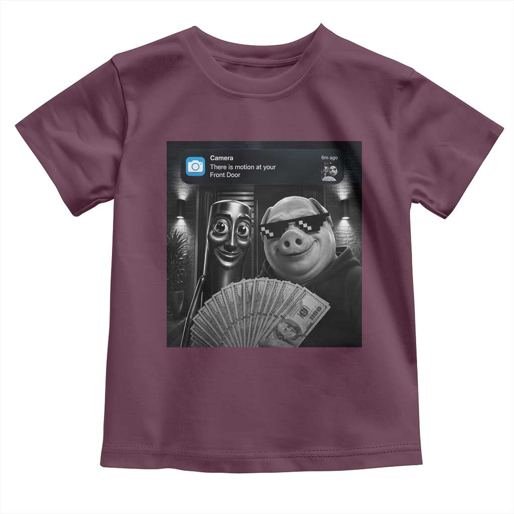Tung Tung Tung Sahur John Pork Meme Brainrot Toddler T Shirt There Is Motion At Your Front Door