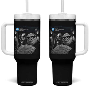 Tung Tung Tung Sahur John Pork Meme Brainrot Tumbler With Handle There Is Motion At Your Front Door