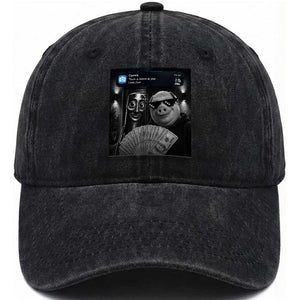 Tung Tung Tung Sahur John Pork Meme Brainrot Washed Cotton Baseball Cap There Is Motion At Your Front Door