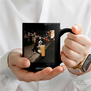 Bernedoodle Dog Drinking Iced Coffee Coffee Mug Funny Coffee Lover Gift for Dog Moms Dads TS10 Print Your Wear