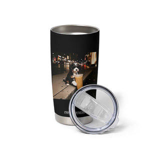 Bernedoodle Dog Drinking Iced Coffee Tumbler Cup Funny Coffee Lover Gift for Dog Moms Dads TS10 Print Your Wear