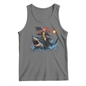 George Washington Riding Shark Tank Top Funny 4th Of July Independence Day 1776 Meme American Flag