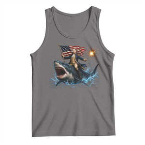 George Washington Riding Shark Tank Top Funny 4th Of July Independence Day 1776 Meme American Flag