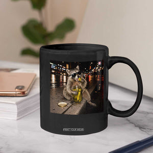 Funny Raccoon Eating Pickles Meme Coffee Mug TS10 Print Your Wear