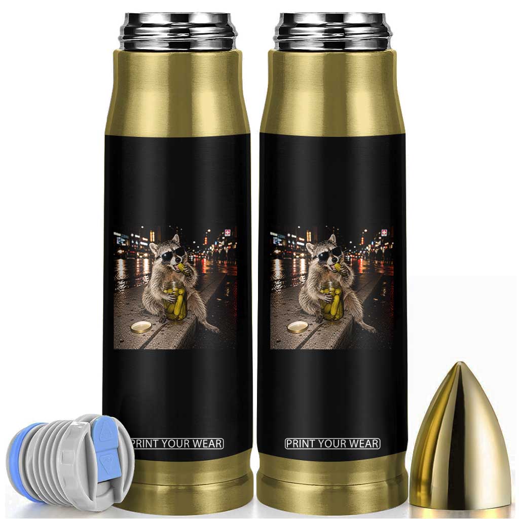 Funny Raccoon Eating Pickles Meme Bullet Tumbler