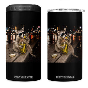 Funny Raccoon Eating Pickles Meme 4 in 1 Can Cooler Tumbler