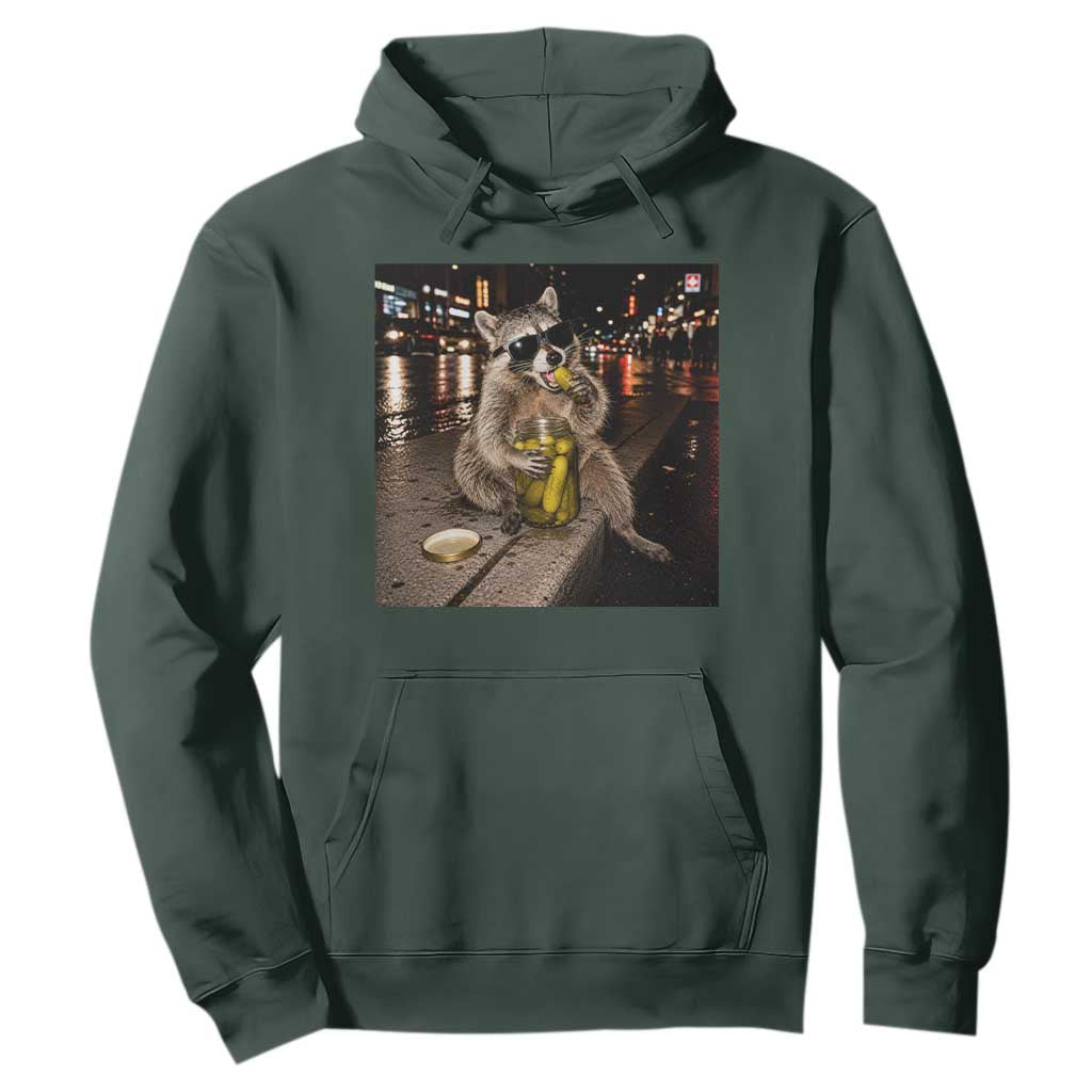 Funny Raccoon Eating Pickles Meme Hoodie