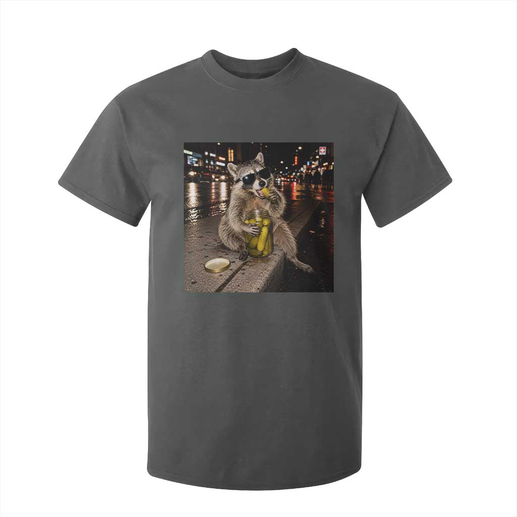 Funny Raccoon Eating Pickles Meme T Shirt For Kid