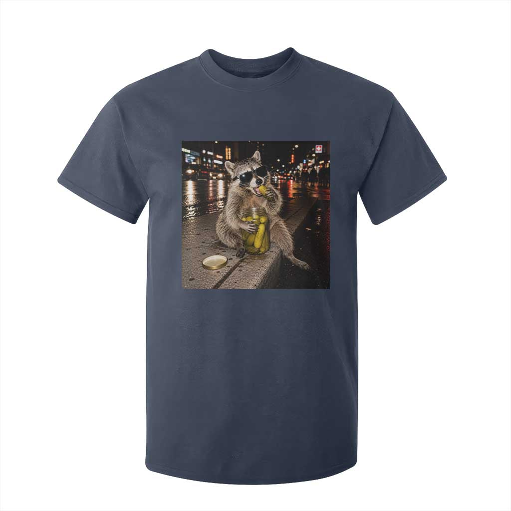 Funny Raccoon Eating Pickles Meme T Shirt For Kid