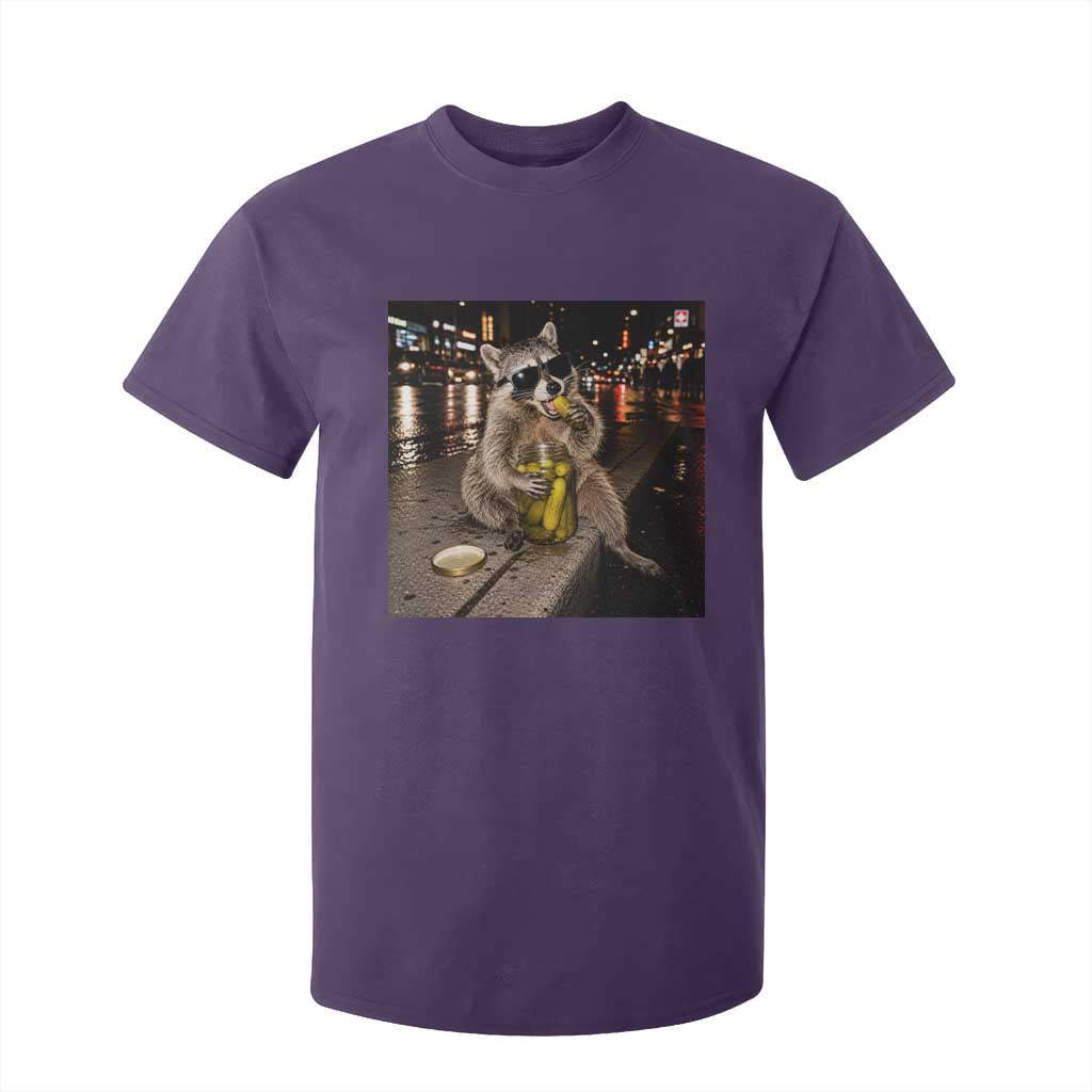 Funny Raccoon Eating Pickles Meme T Shirt For Kid