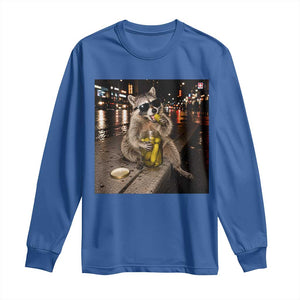 Funny Raccoon Eating Pickles Meme Long Sleeve Shirt