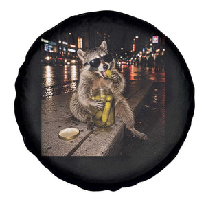 Funny Raccoon Eating Pickles Meme Spare Tire Cover