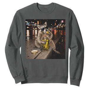 Funny Raccoon Eating Pickles Meme Sweatshirt