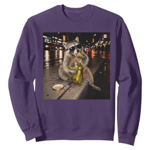 Funny Raccoon Eating Pickles Meme Sweatshirt