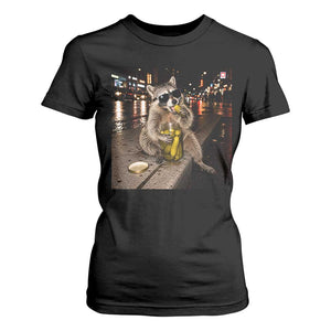 Funny Raccoon Eating Pickles Meme T Shirt For Women