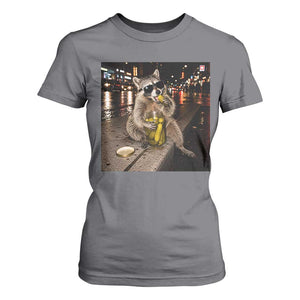 Funny Raccoon Eating Pickles Meme T Shirt For Women
