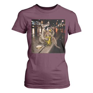 Funny Raccoon Eating Pickles Meme T Shirt For Women
