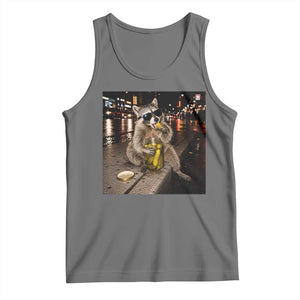 Funny Raccoon Eating Pickles Meme Tank Top