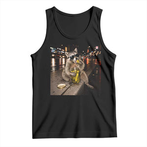 Funny Raccoon Eating Pickles Meme Tank Top