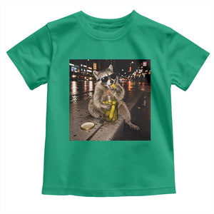 Funny Raccoon Eating Pickles Meme Toddler T Shirt
