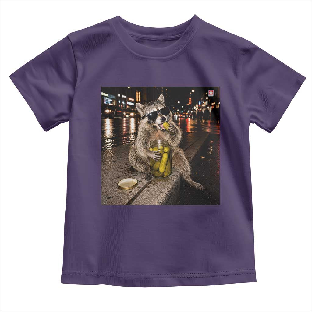 Funny Raccoon Eating Pickles Meme Toddler T Shirt