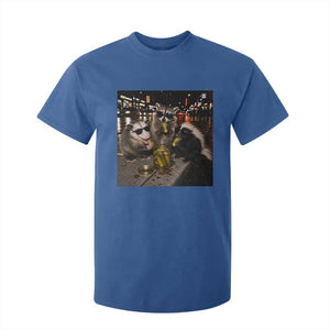 Funny Raccoon Skunk Possum Eating Pickles T Shirt For Kid Support Local Street Cats Retro Animal Meme
