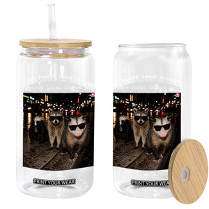 Support Local Street Cats Glass Can Funny Raccoon Skunk Possum Animal Meme