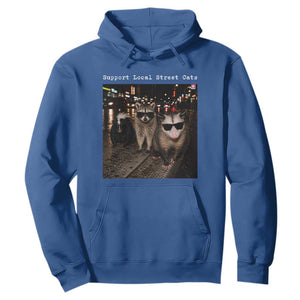 Support Local Street Cats Hoodie Funny Raccoon Skunk Possum Animal Meme
